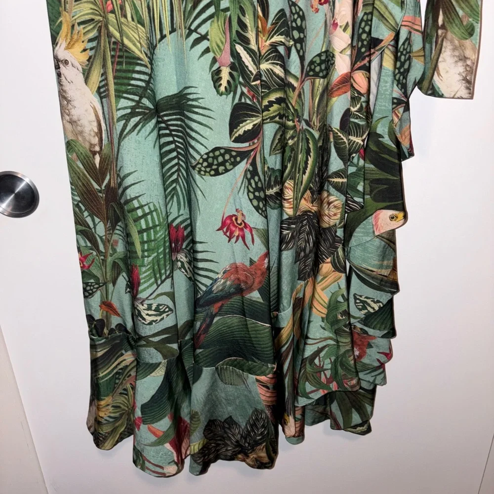 PatBo Paradise Wrap-Effect Ruffled Skirt